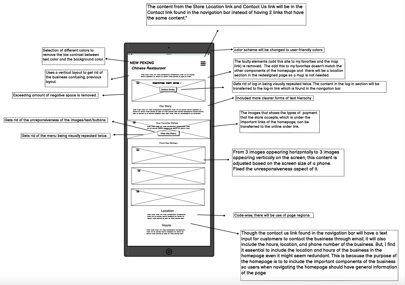 a low fidelty prototype on a tablet screenn